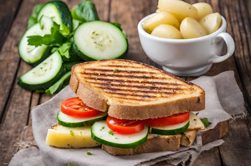 Grilled Bombay Wala Masala Cheese Double Decker Sandwich