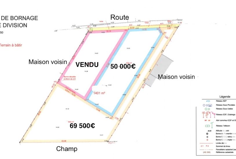  Vente Terrain à bâtir - 640m² à Ardillières (17290) 