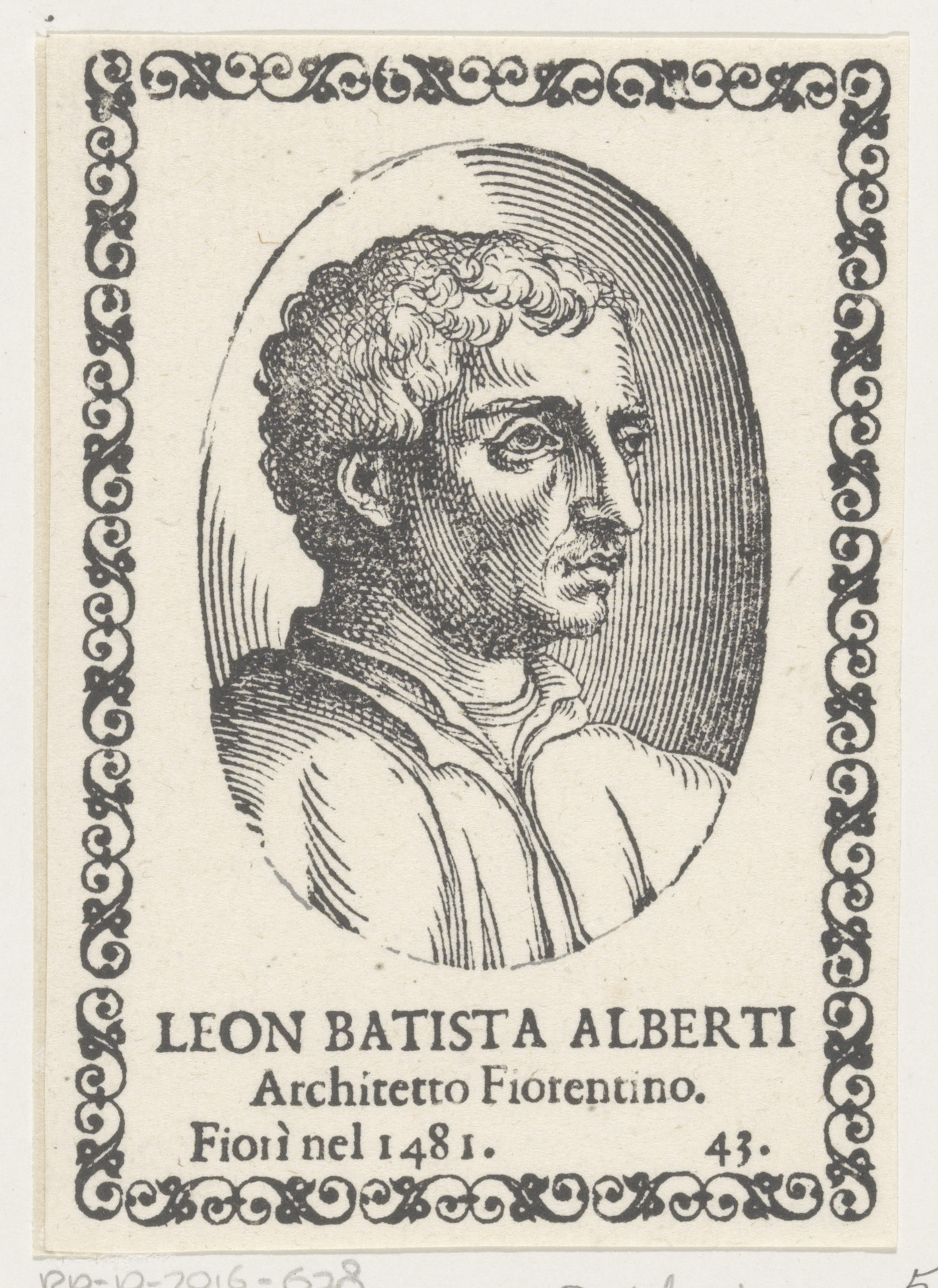 波特雷·范·利昂·巴蒂斯塔·阿尔贝蒂画了一个椭圆形