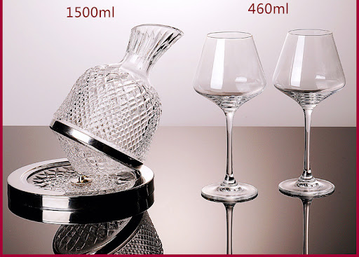 Title 6, Crystal-cut Rotating Top Tumbler Crystal Glass ...