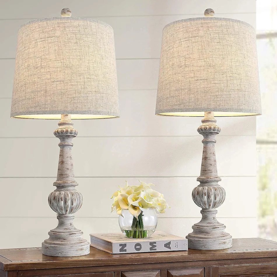 Bedroom Decoration Retro Wooden Table Lamp Enhance your bedroom with vintage charm. Provides warm, inviting light, perfe