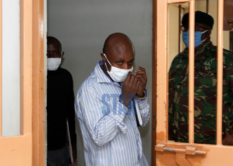 Mugo Wairimu when he appeared at the Milimani Law Courts on October 28, 2020.