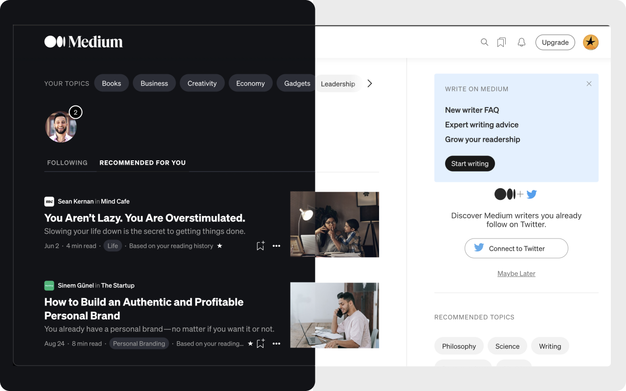 Dark Mode For Medium Preview image 1