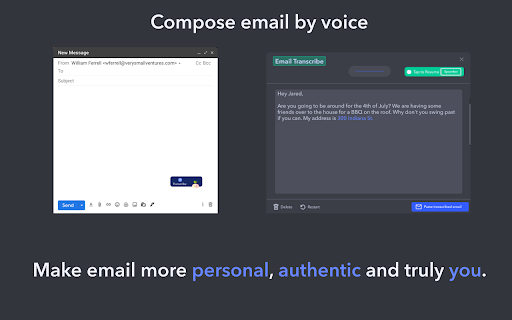 Ahoy for Chrome - Voice composer for Gmail