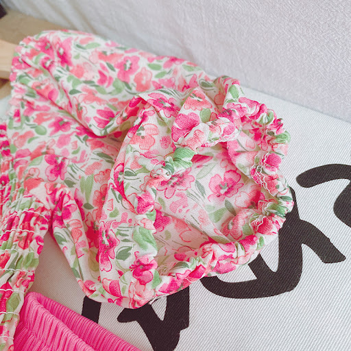Title 6, Chiffon Floral Top and Wide Leg Pants Two-piece...