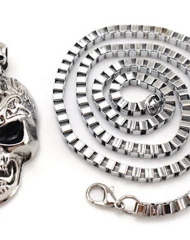 Three-dimensional skull pendant box - 0