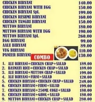 Royal Biryani menu 1