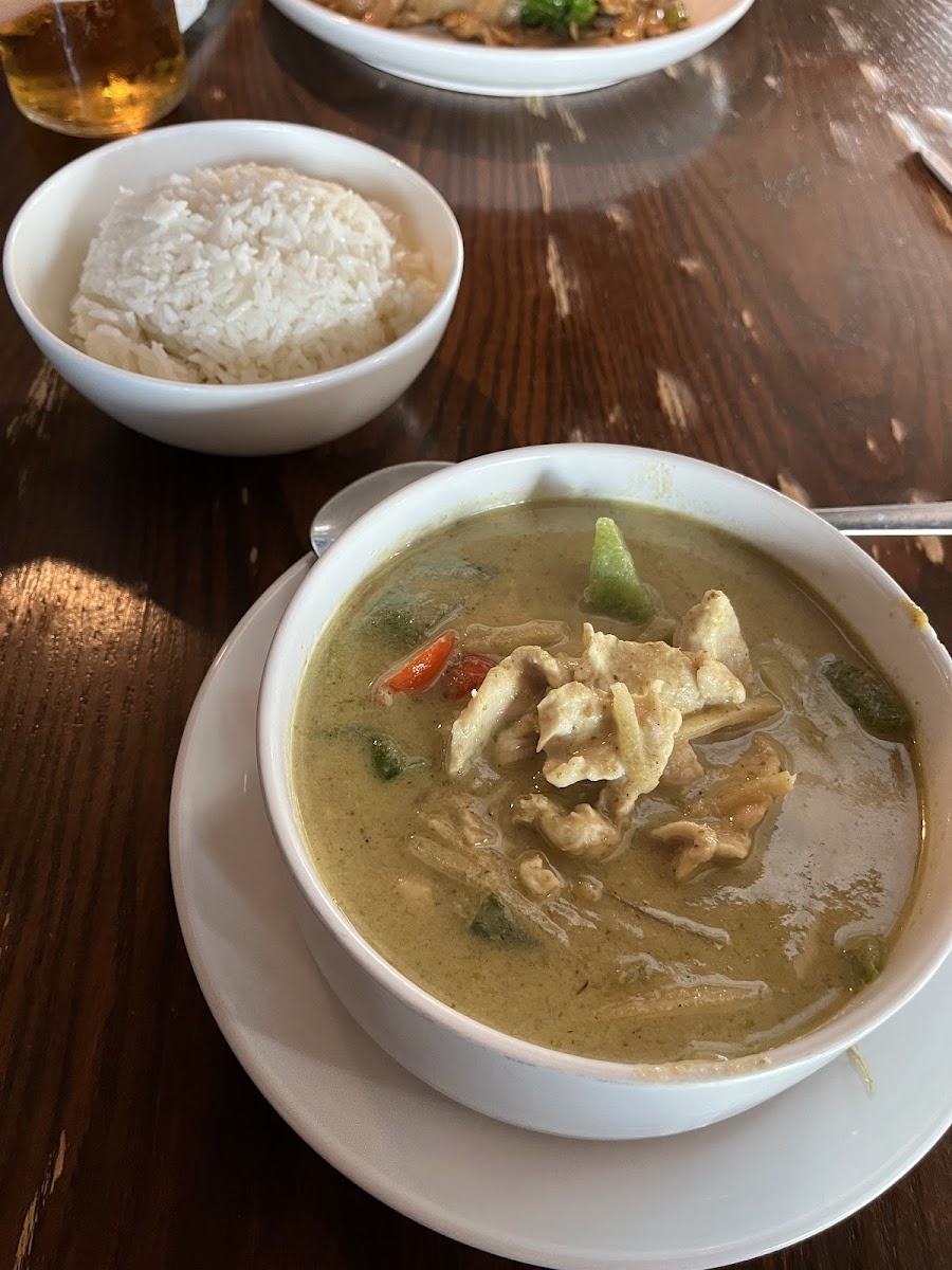 Green Chicken Curry w/ Jasmine rice