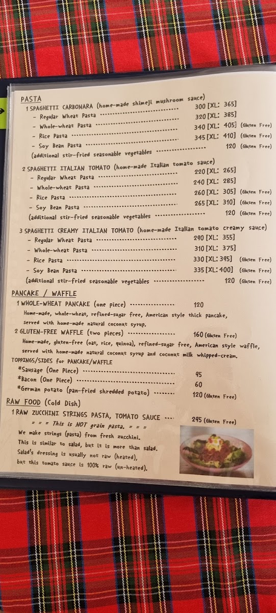 Bonita Cafe and Social Club gluten-free menu