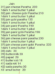 Janta Paratha menu 4