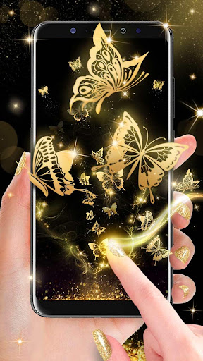 Gold Butterfly Live Wallpaper