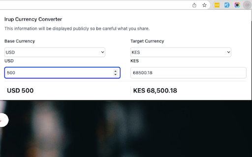 Irup Currency Converter