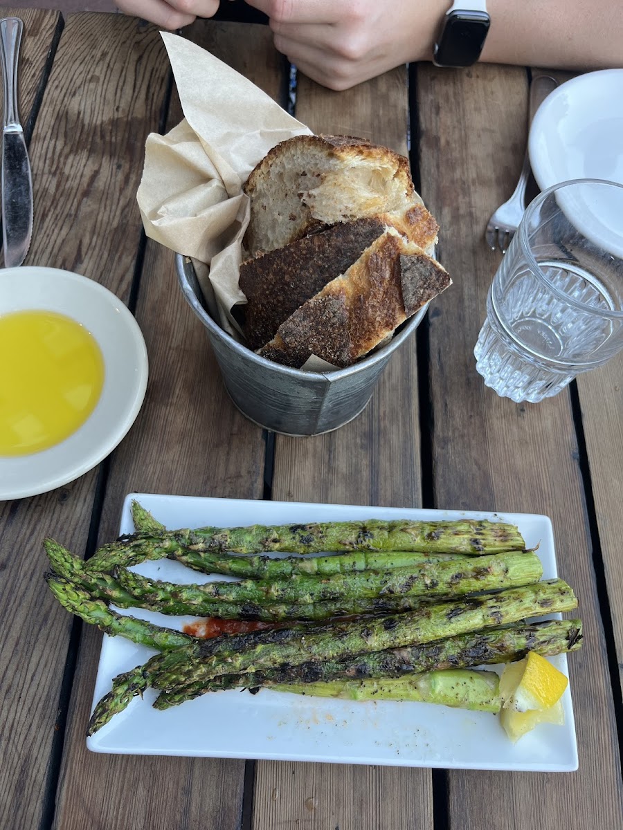 Asparagus(bread not GF)