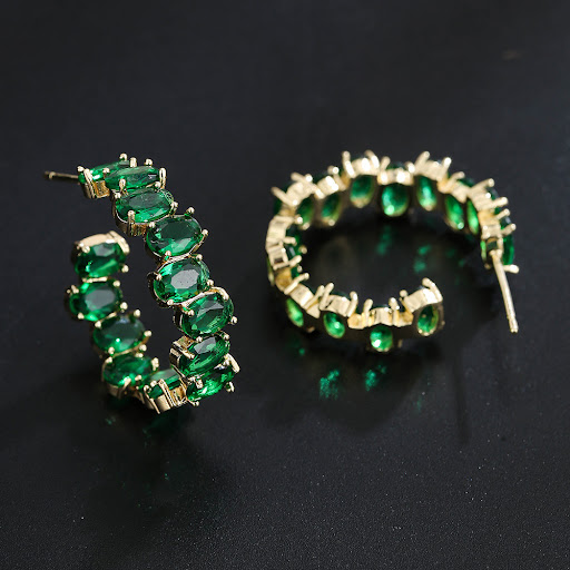 Title 6, Exaggerated Temperamental Zircon C-Shaped Eardr...