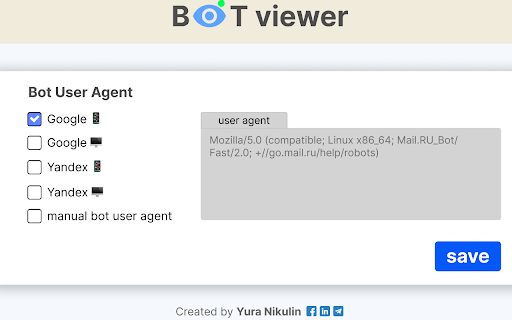 Bot viewer for SEO