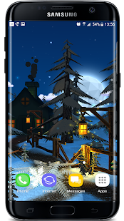 Christmas Winter Forest 3D Live Wallpaper Captura de pantalla