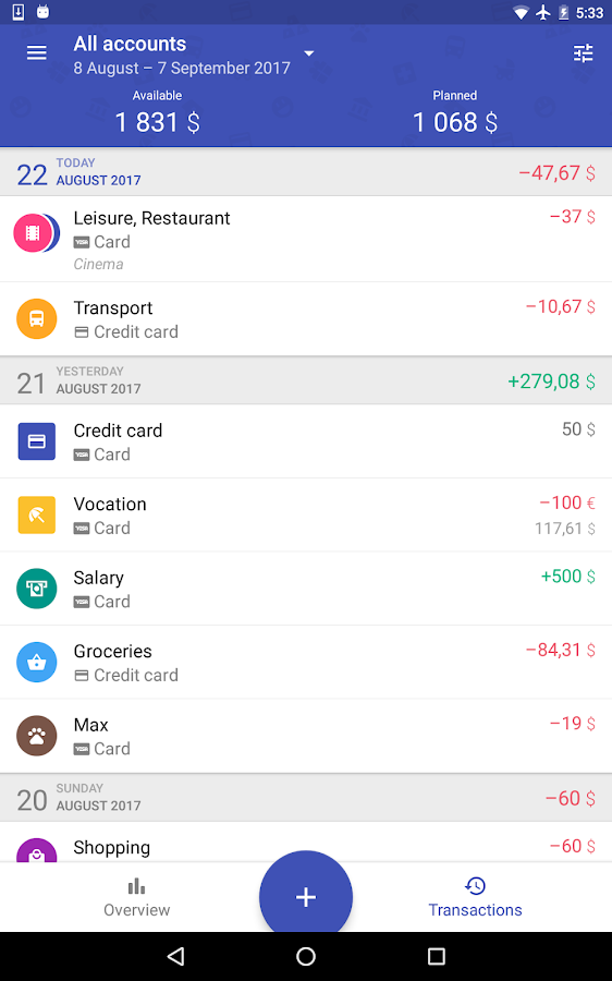 1Money - expense tracker, money manager, budget - Android ...