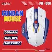 Chuột Inphic M6P Gundam Không Dây Pin Sạc 1600 Dpi Chuyên Game Chống Ồn Techstar