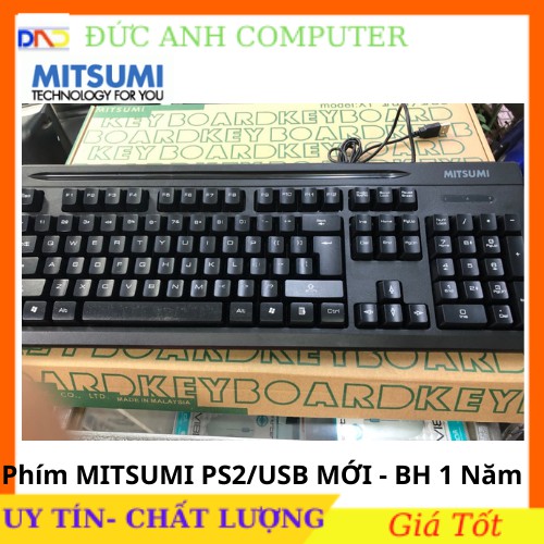 Bàn Phím Có Dây Mitsumi Cổng Ps2, Usb - Full Box, Bảo Hành 12 Tháng