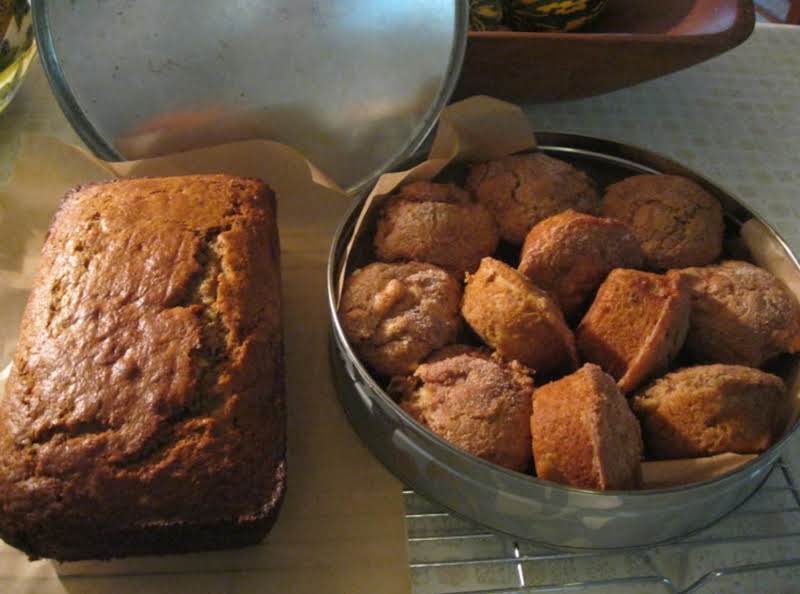 Banana Nut Bread  And Apple Muffins From A.j. Whole Wheat Pancake Mix