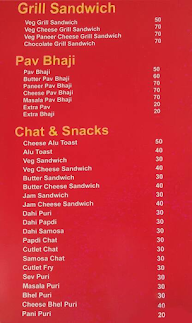 SR Shri Balaji Chat menu 1