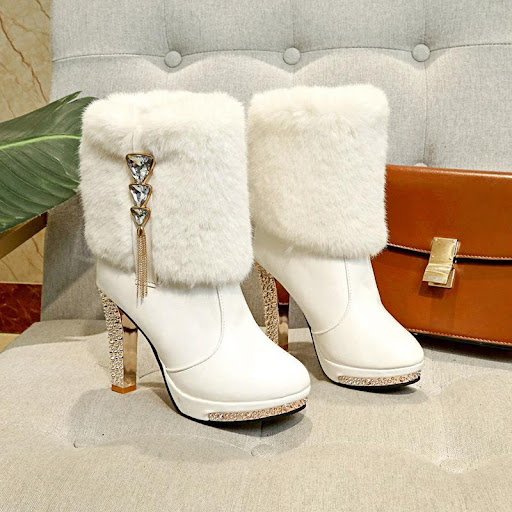 Title 6, Womens Thick Heel Round Toe Short Tube Martin ...