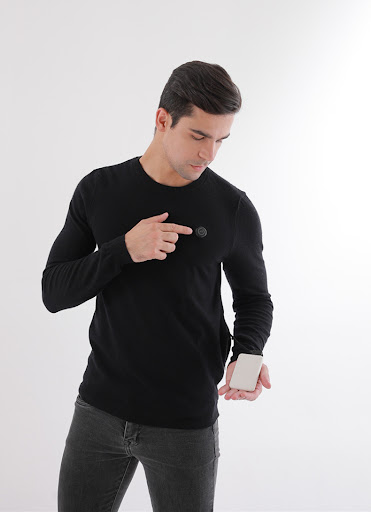 Title 16, USB electric heating long sleeve sweater