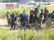 A 56-year-old man was rescued from a  stormwater drain on Monday.