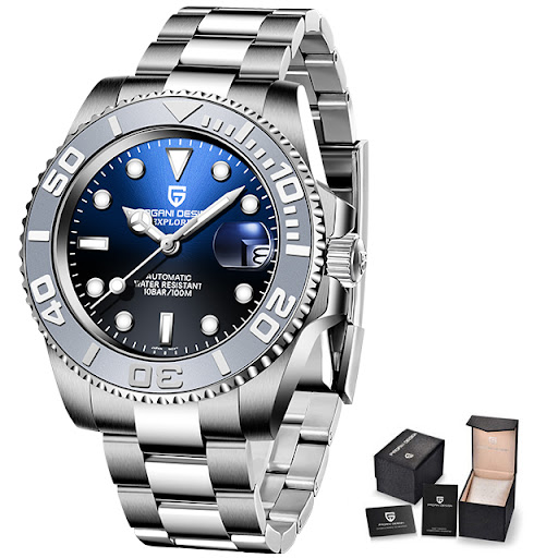 Title 8, Mens Waterproof Stainless Steel Automatic Mech...