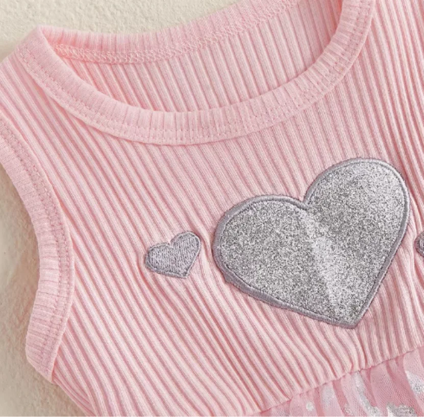 Title 7, Robe sans manches fille en maille et sequins "L...