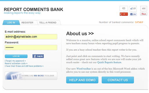 Report Comments Bank