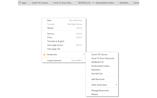 Context Menu Bookmarks