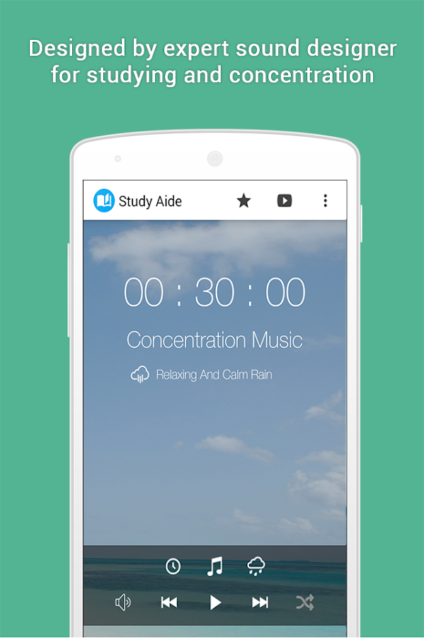   Study Aide : Concentración: captura de pantalla 