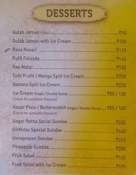 Sagar Ratna menu 7