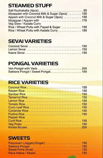Chennai Express- The Food Wagon menu 