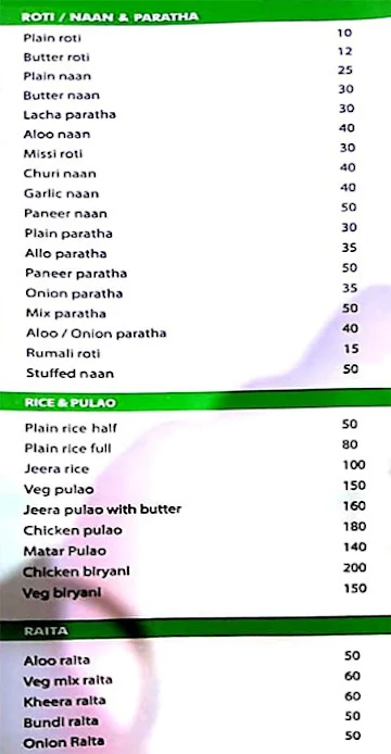 Khalsa Kitchen menu 