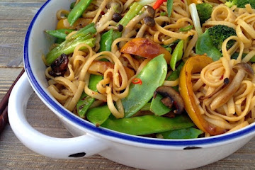 Vegan Korean Glass Noodles Stir Fry