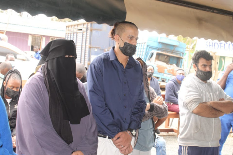 Sumera Nasirudini Mohamed, Rahil Nasirudin Sarwar,Hannah Nasirudin Sawar and Mohammed Ajmal Mohammed in a Kibera court on Monday.