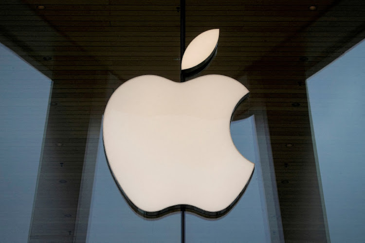 The Apple logo is seen at an Apple Store in Brooklyn, New York, US.