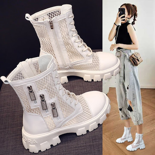 Title 4, Summer thin net boots, hollow design. Breathabl...