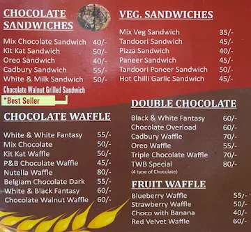 The Waffle Bite menu 