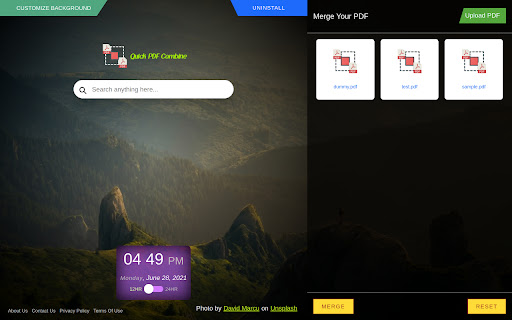 Quick PDF Combine Extension