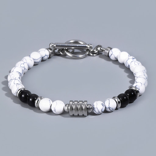 Title 5, Stainless Steel OT Buckle Tiger-Eye Bracelet fo...