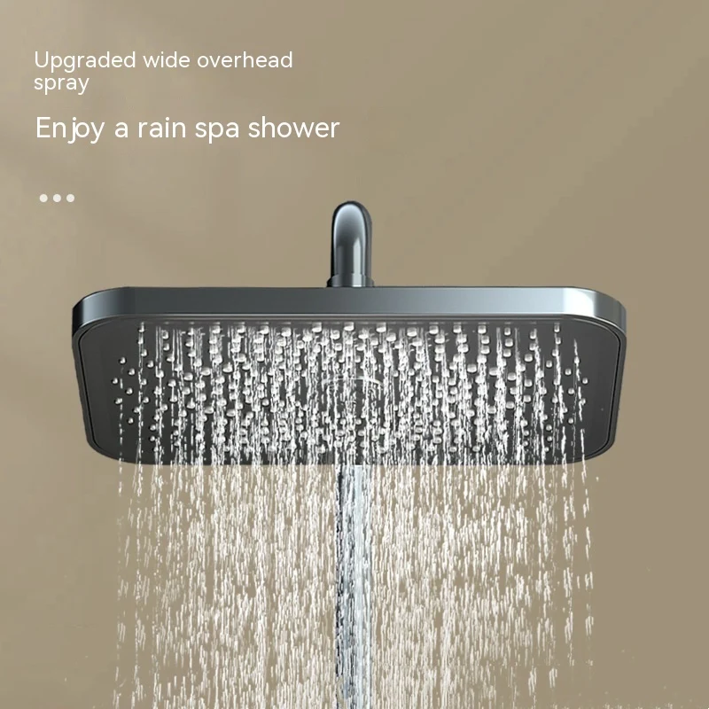 Ensemble de pommeau de douche gris pour salle de bain, améliorez votre expérience. Profitez d'une pression et d'un design modernes pour une douche relaxante.
