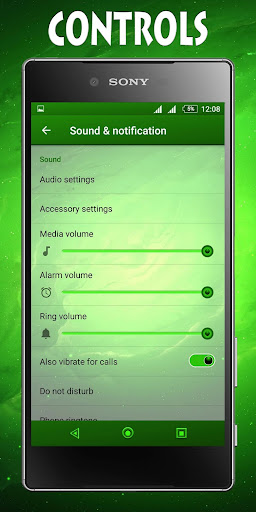 Cosmic Green Xperien Theme