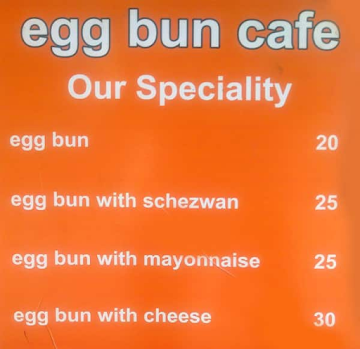 Egg Bun Cafe menu 