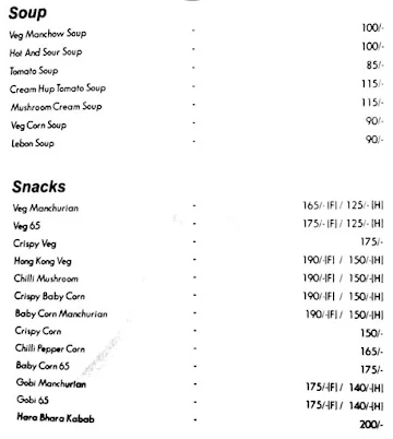 Mahalaxmi Tiffin Centre menu 