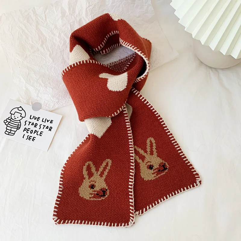 Title 2, All-match Love Rabbit korte warme wollen gebrei...