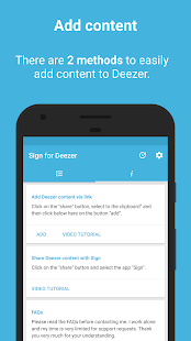 Sign for Deezer - Deezer Widgets and Shortcuts Schermata