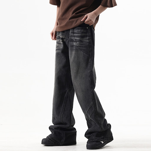 Title 14, Unisex Denim Loose Trousers
